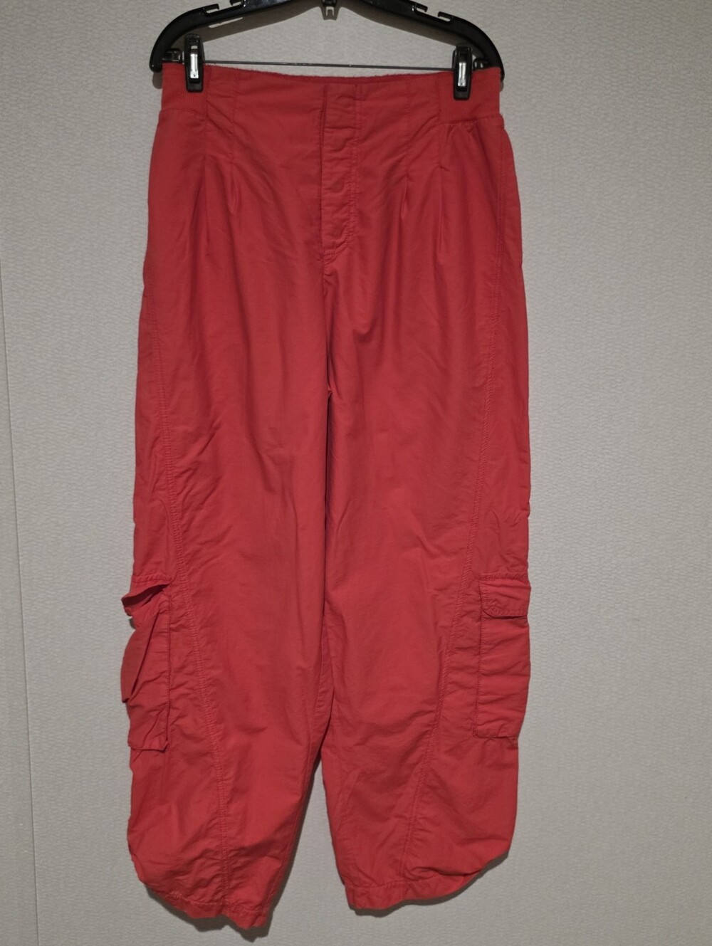 Free People Movement Medmerize Me Hot Pink Cargo Pants Large Baggy Oversized